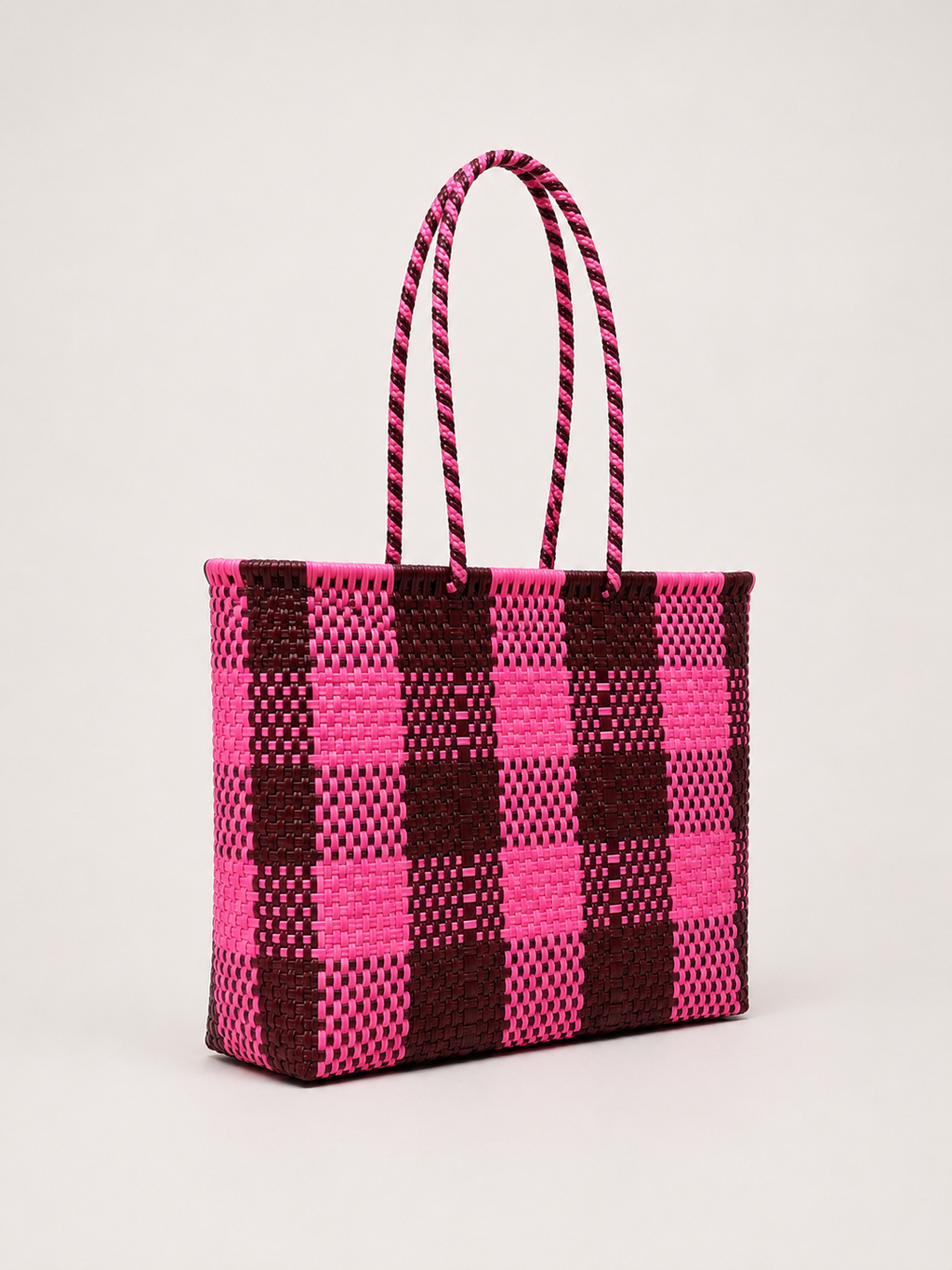 Bolsa XL rosa y vino