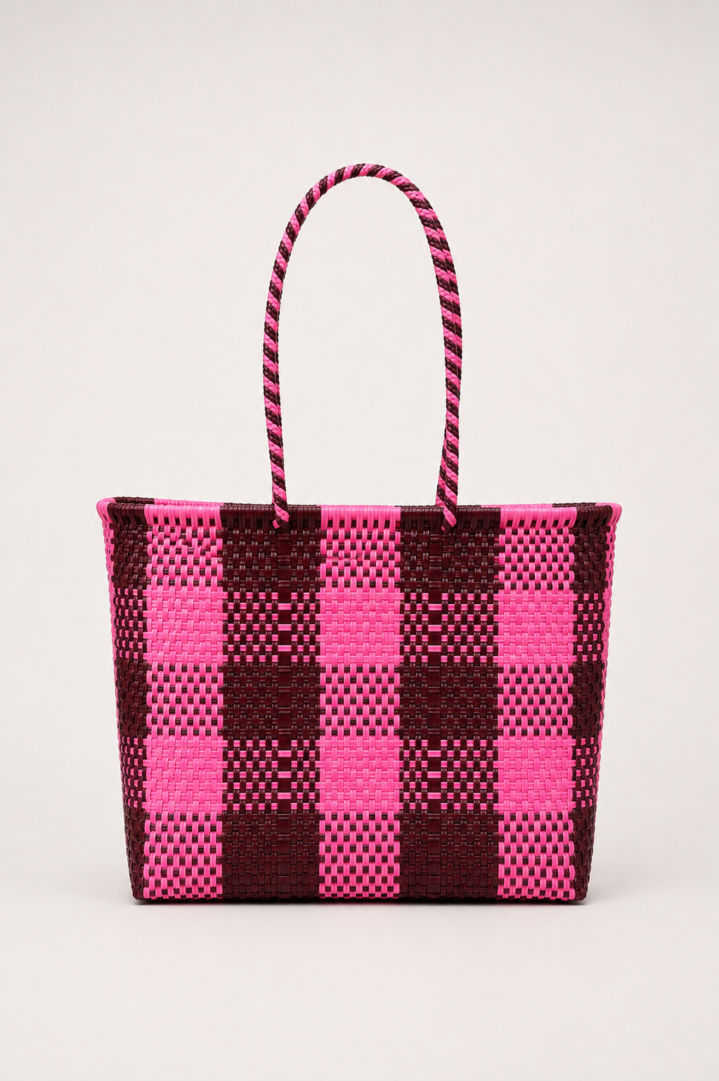 Bolsa XL rosa y vino
