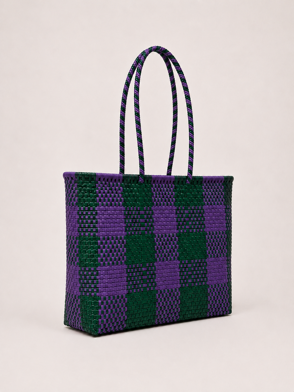 Bolsa XL verde y morado