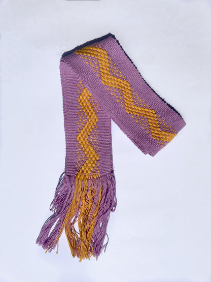 Cinturon morado con amarillo