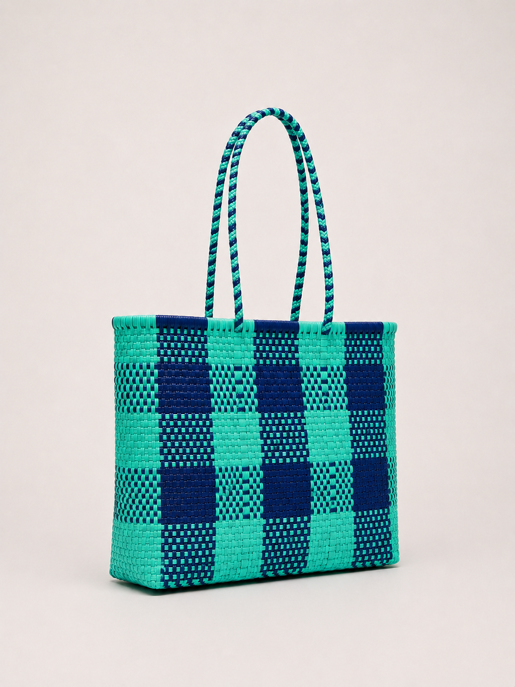 Bolsa XL azul y turquesa